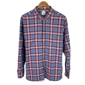 BF1404 Mens ROWM Preppy Plaid Casual Pocket Button Down Shirt XXL
